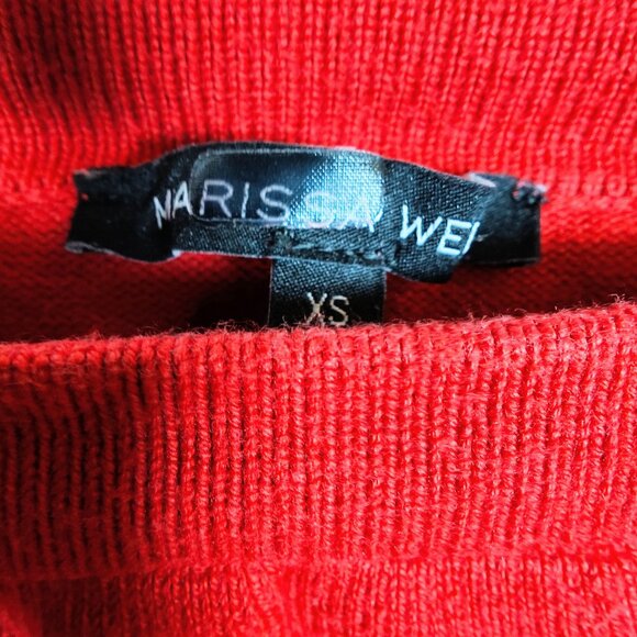 Marissa Webb Women's XS Red Off the Shoulder Ruffled Crop Top - Picture 5 of 8